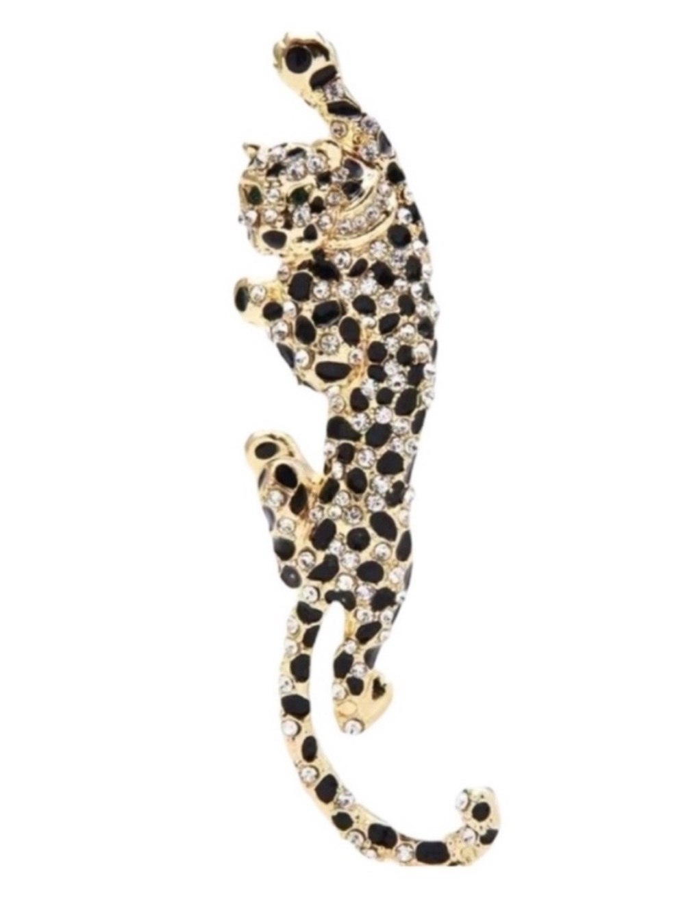 NEW Climbing Leopard Rhinestone Brooch -
Rose Gold Tone Animal Pin Jewelry - Picture 2 of 6